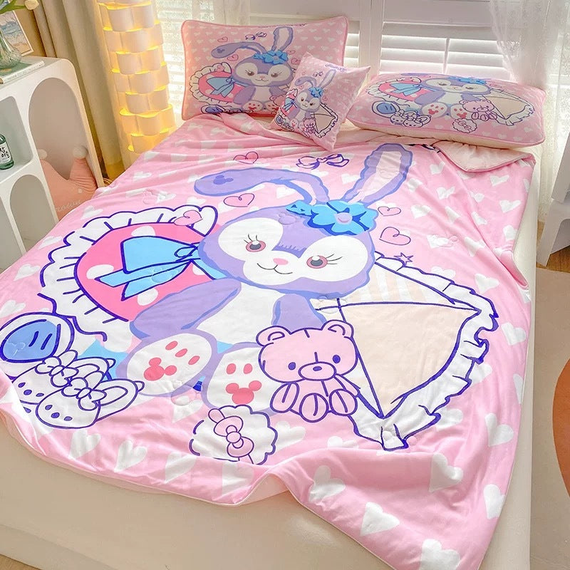 Selimut Dingin Bahan Cool Silk 150x200cm Super Lembut Sejuk Anti Gerah Motif Ariel Elsa Spiderman