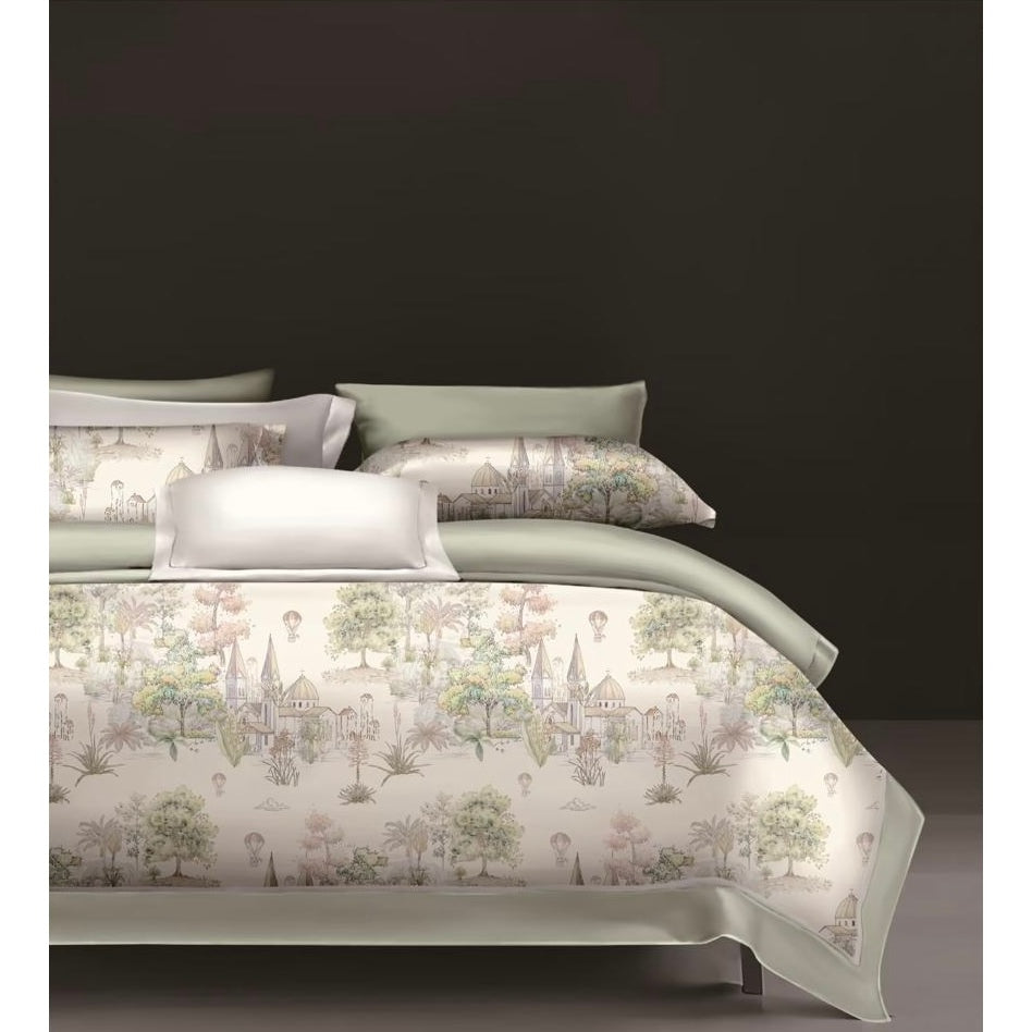 Bedcover Set + Sprei TENCEL Lyocell Tinggi 40cm 60s Isi Microfiber