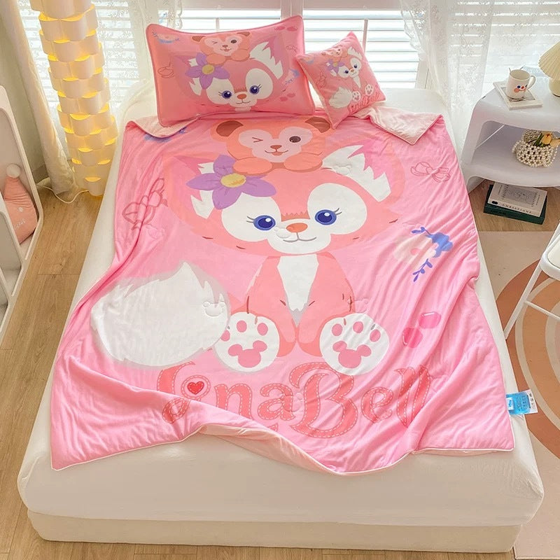 Selimut Dingin Bahan Cool Silk 150x200cm Super Lembut Sejuk Anti Gerah Motif Ariel Elsa Spiderman
