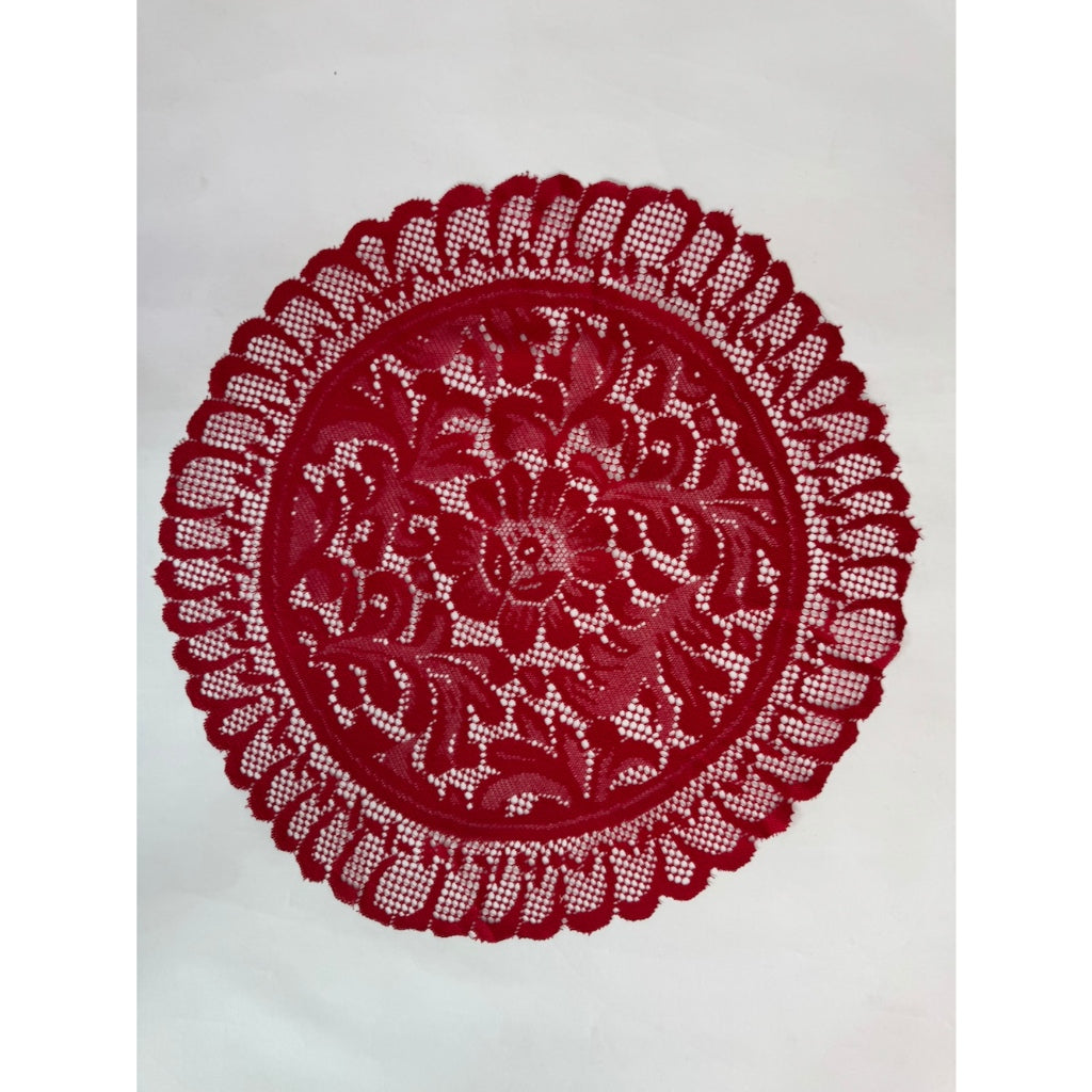 Taplak Meja Round Kecil Renda - Alas Meja Bulat Diameter 60cm
