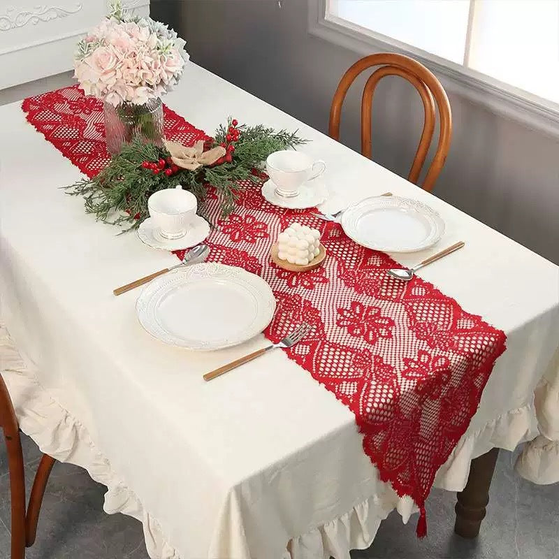 Table Runner Renda - Dekorasi Meja Makan & Tamu