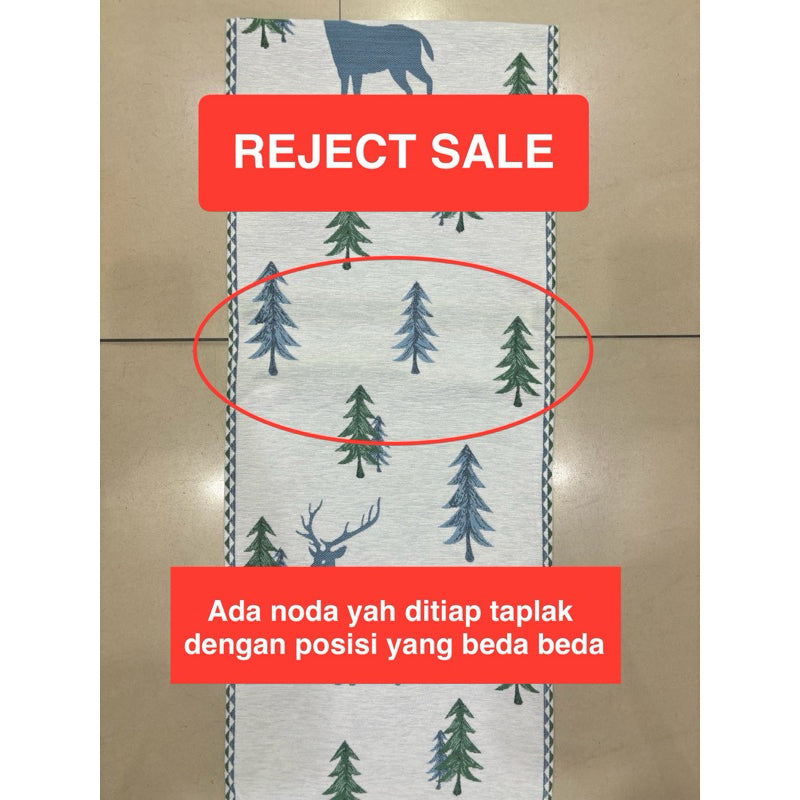 Taplak Meja Natal Terbaru | Table Runner Christmas Tree Premium Tenun Defect