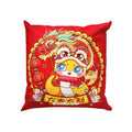 Sarung Bantal Sofa 45x45 cm Motif Lunar Red | Sarung Bantal Kursi Merah