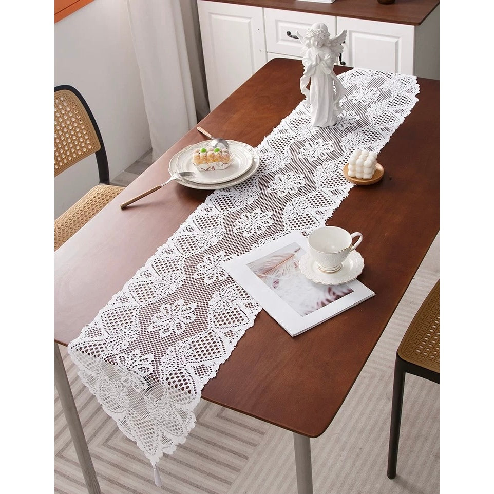 Table Runner Renda - Dekorasi Meja Makan & Tamu