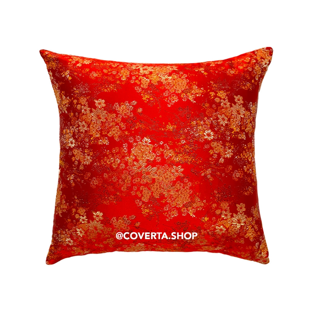 Sarung Bantal 45x45 cm Sofa Imlek Motif Merah Emas Elegan – Dekorasi Rumah Tahun Baru