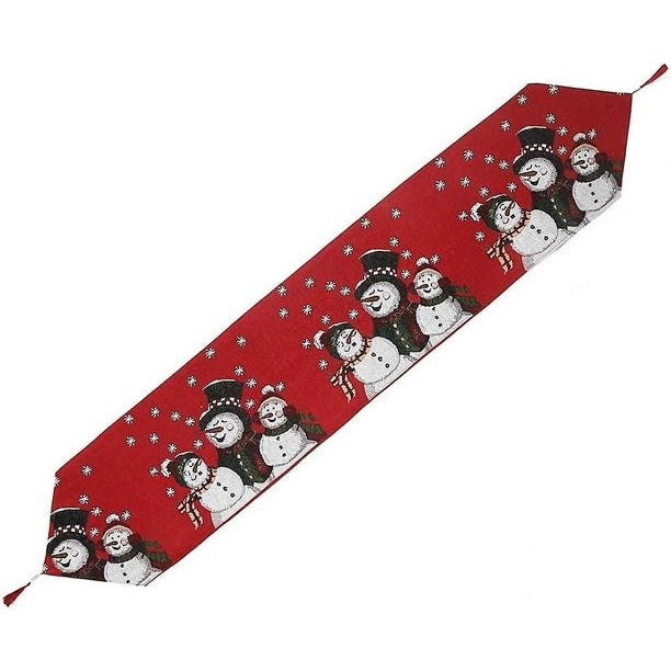 Taplak Meja Dekorasi Natal | Table Runner Christmas Snowman