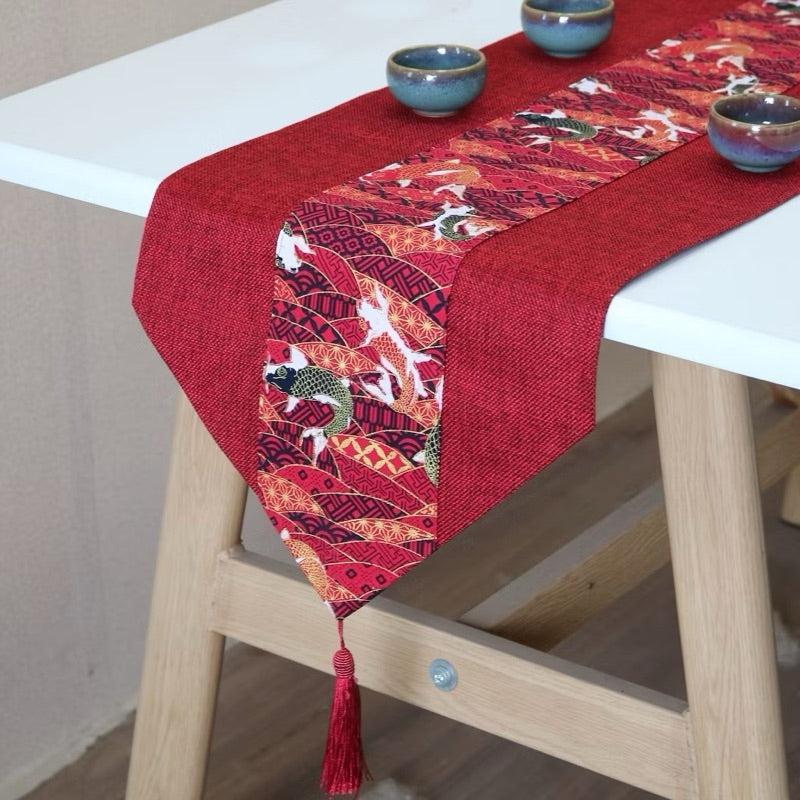 Table Runner Aesthetic Kyoto - Taplak Meja Panjang CNY