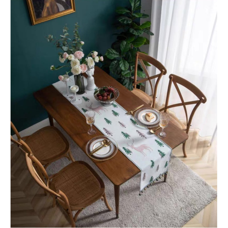 Taplak Meja Natal Terbaru | Table Runner Christmas Tree Premium Tenun Defect