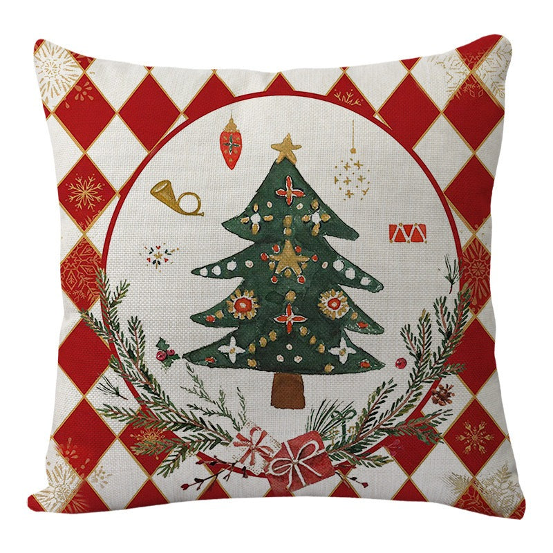 Sarung Bantal Sofa Natal Christmas | Sarung Bantal Hias Dekorasi Natal 45x45cm