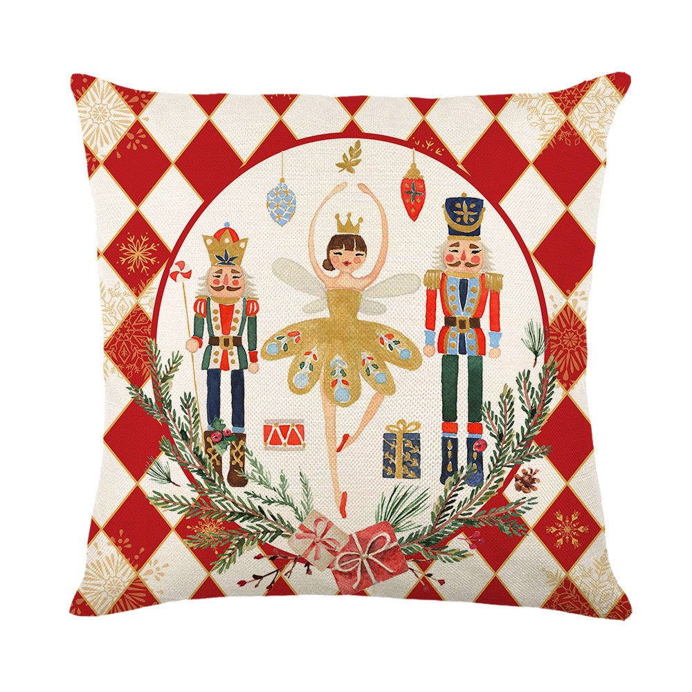Sarung Bantal Sofa Natal Christmas | Sarung Bantal Hias Dekorasi Natal 45x45cm
