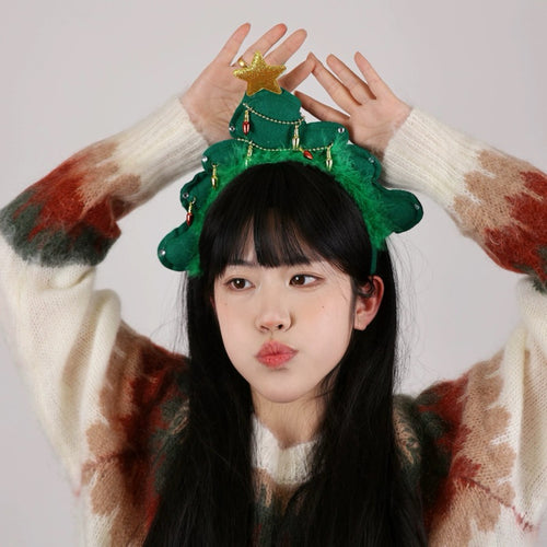 Bando Pohon Natal Premium Aksesoris Rambut Christmas Tree