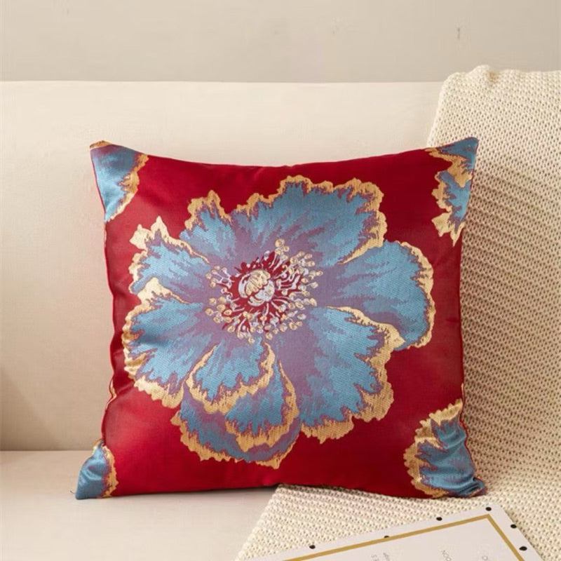 Sarung Bantal Sofa 45x45 Merah Motif Imlek Dekorasi Rumah