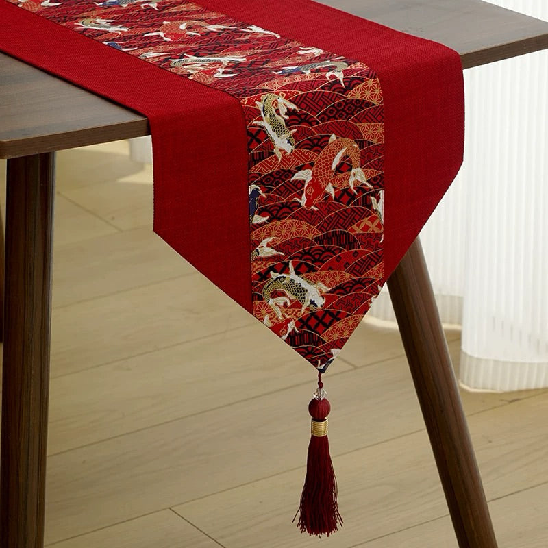Table Runner Aesthetic Kyoto - Taplak Meja Panjang CNY