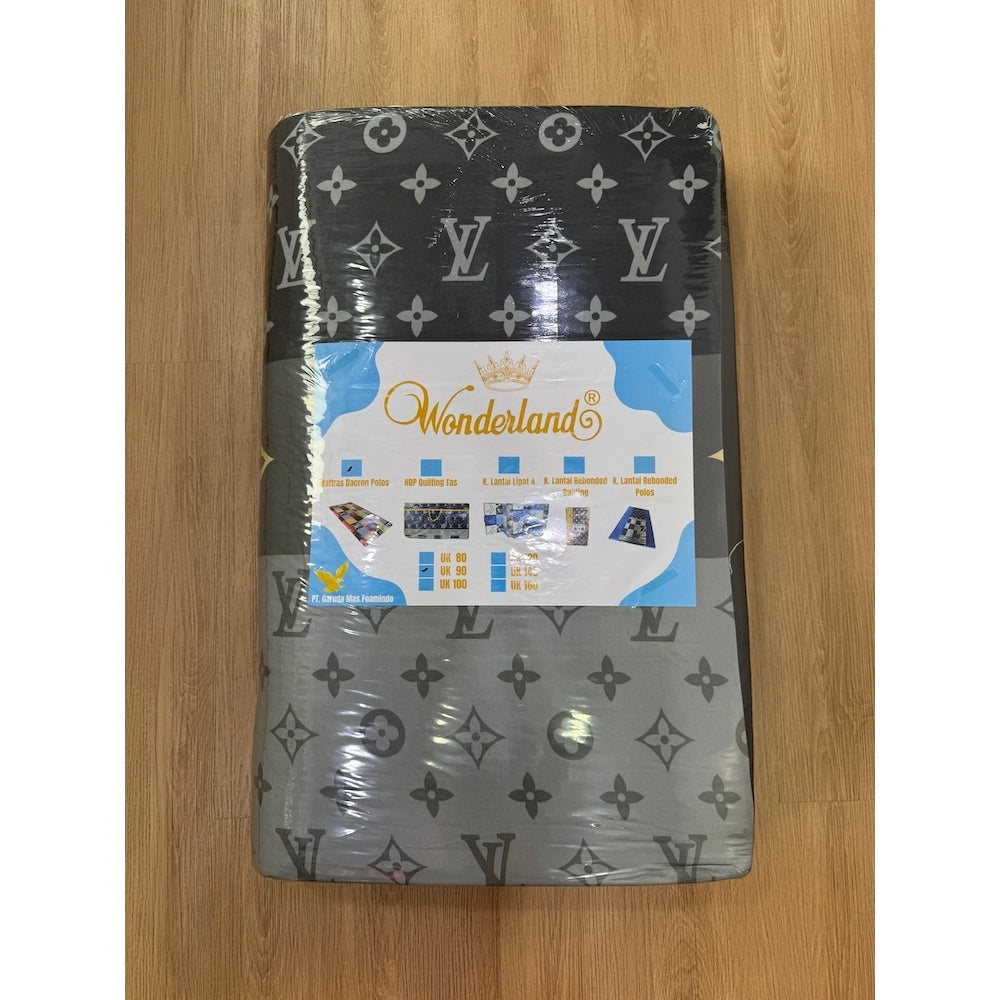 Kasur Lantai Lipat 3 - Kasur Busa Gulung - Kasur Busa Tamu Dacron Murah Wonderland Uk 90x180x5cm