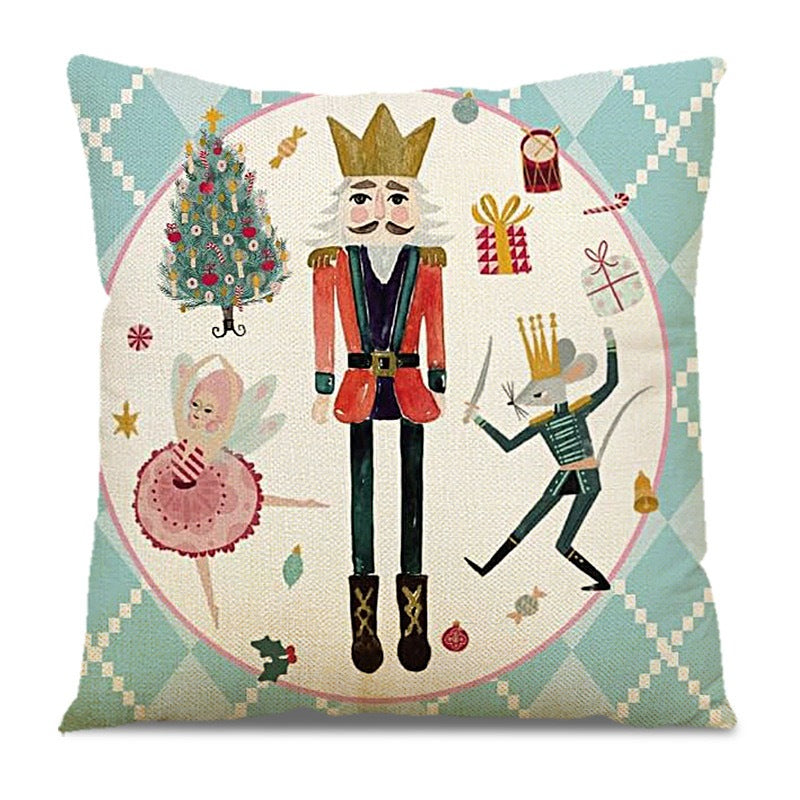 Sarung Bantal Sofa Natal Christmas | Sarung Bantal Hias Dekorasi Natal 45x45cm