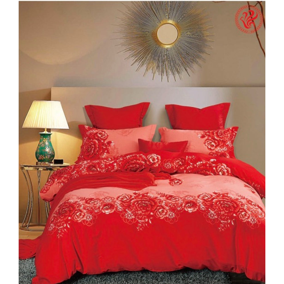 Bed Cover Set Pengantin Katun Jepang - 160/180/200x200x40cm