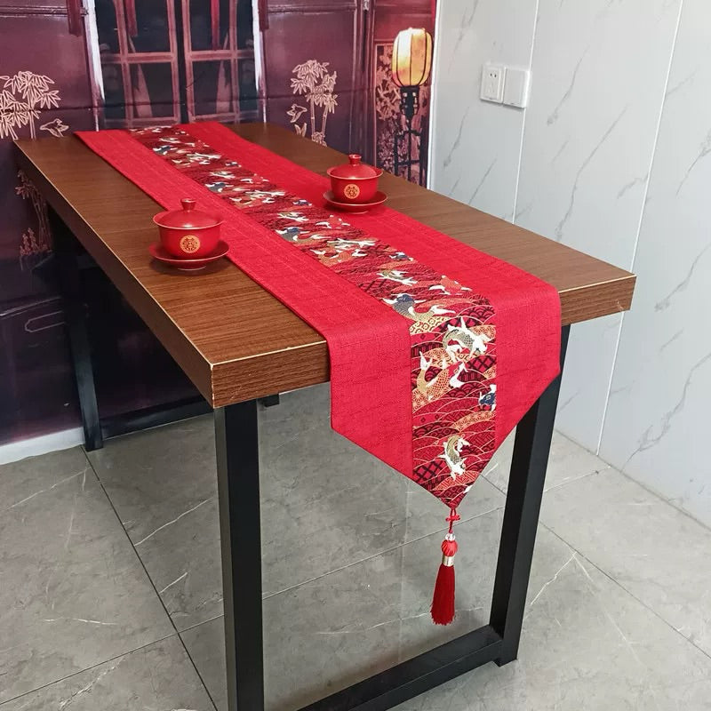 Table Runner Aesthetic Kyoto - Taplak Meja Panjang CNY