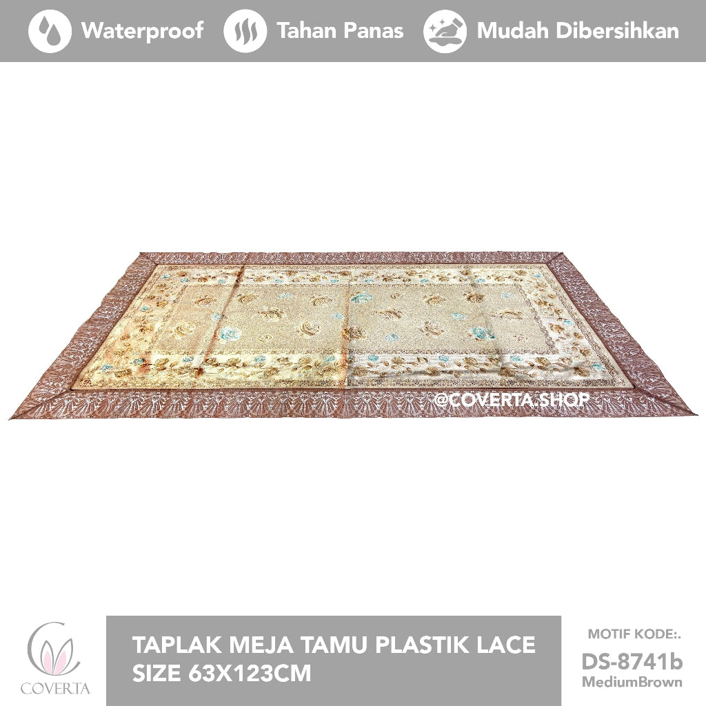 Taplak Meja Tamu Plastik Lace
