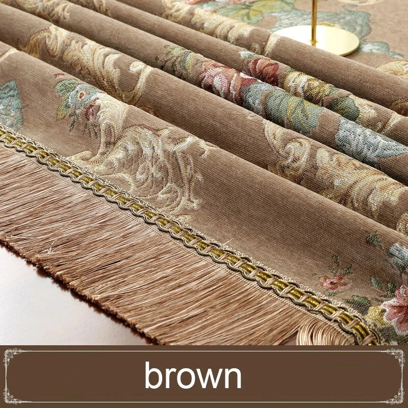 Taplak Meja Makan Belgi Turki Floral Rumbai Premium