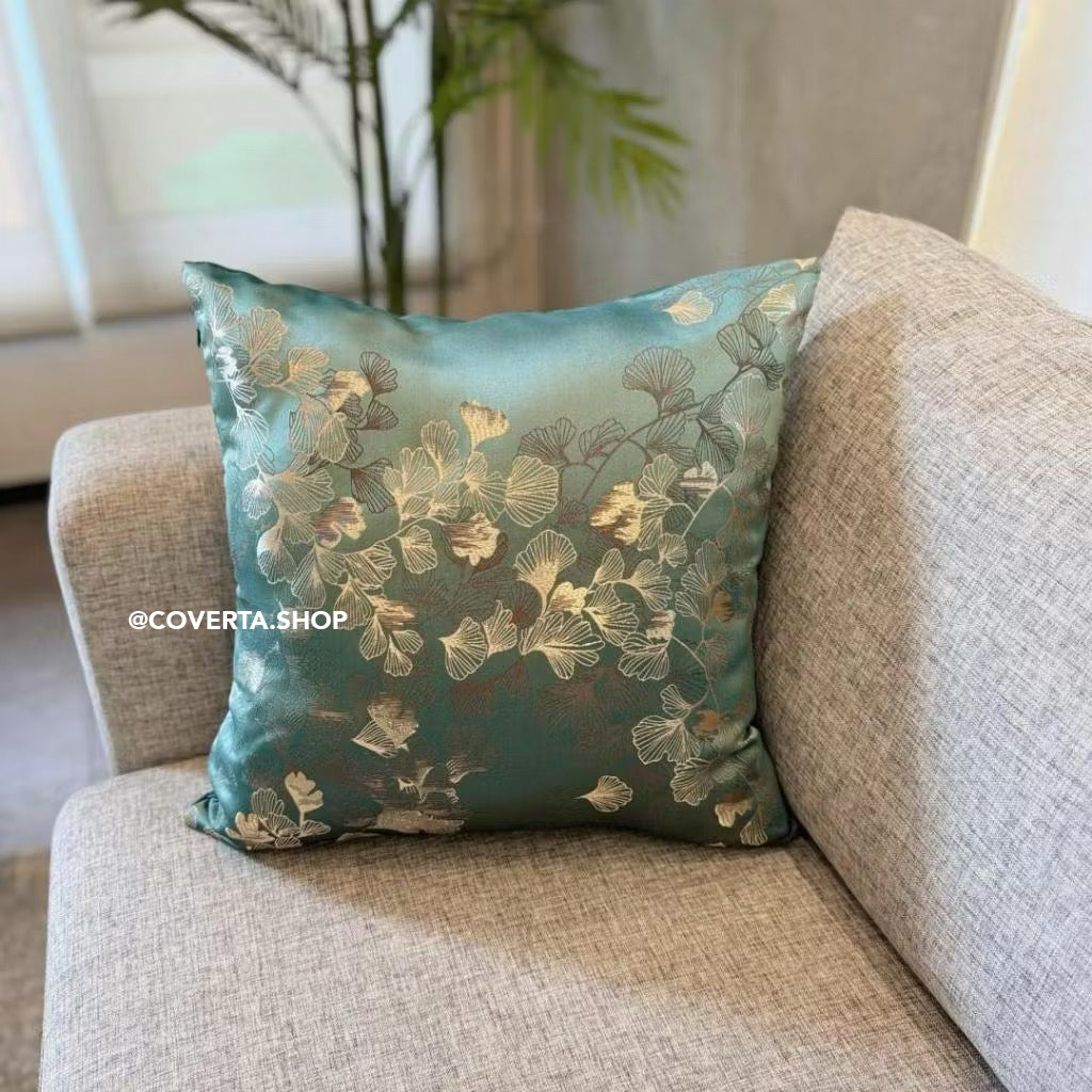 Sarung Bantal 45x45 cm Sofa Motif Ginkgo – Dekorasi Rumah Idul Fitri