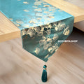 Table Runner Ginkgo - Taplak Meja Makan Estetik Motif Ginkgo | Alas Meja Tamu Minimalis