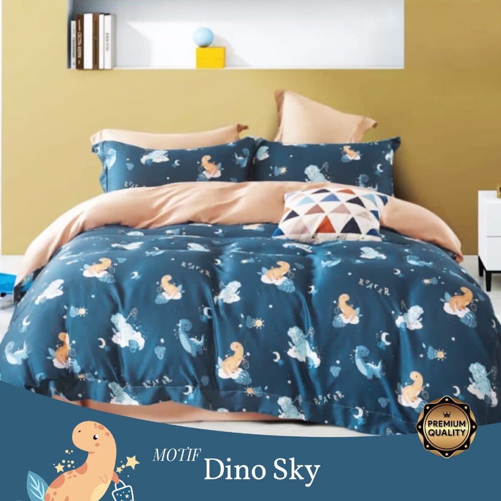 Bella Vista Bed Cover Single Set Karakter Anak - 120x200x30cm (Labubu, Dinosaur, Hello Kitty, Animals, dll)