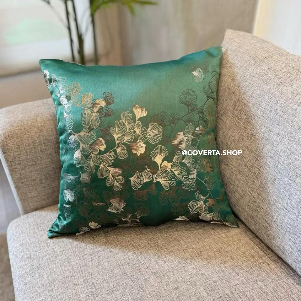 Sarung Bantal 45x45 cm Sofa Motif Ginkgo – Dekorasi Rumah Idul Fitri