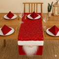 Table Runner Natal Santa Peek a Boo - Taplak Meja Christmas Dekorasi Rumah 30x180cm