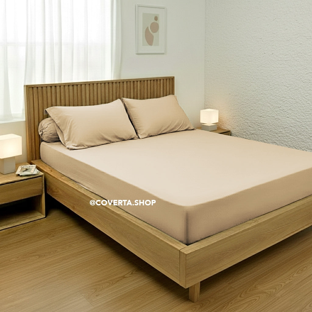 Sprei Hotel Polos Warna Katun 160/180/200x200x30cm