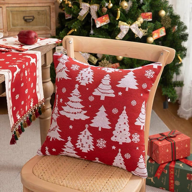 Sarung Bantal Kursi Sofa Christmas Natal 45x45cm Motif Snowman Premium Series