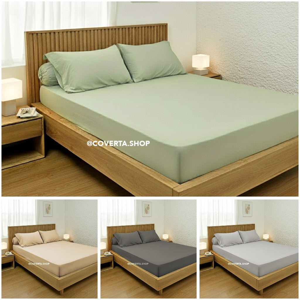 Sprei Polos Aneka Warna Katun 90/100/120x200 tinggi 30cm
