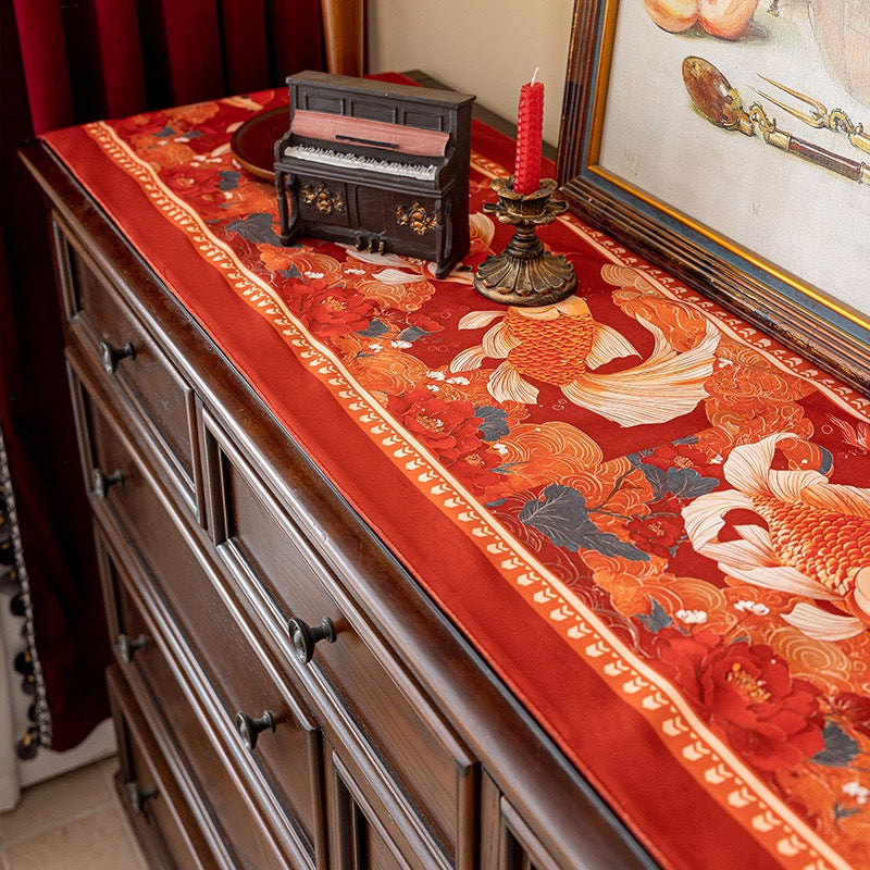 Taplak Meja Imlek Premium Table Runner Series Motif Estetik Dekorasi Rumah Material Premium Tebal Awet Cocok untuk Meja Panjang Makan Tamu