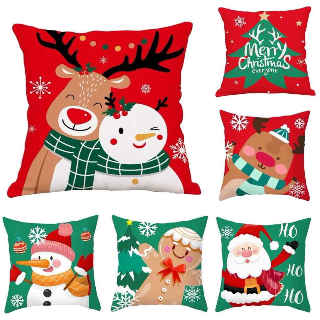 Cover Sarung Bantal Kursi Sofa Natal Christmas