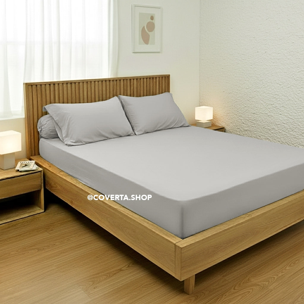 Sprei Hotel Polos Warna Katun 160/180/200x200x30cm