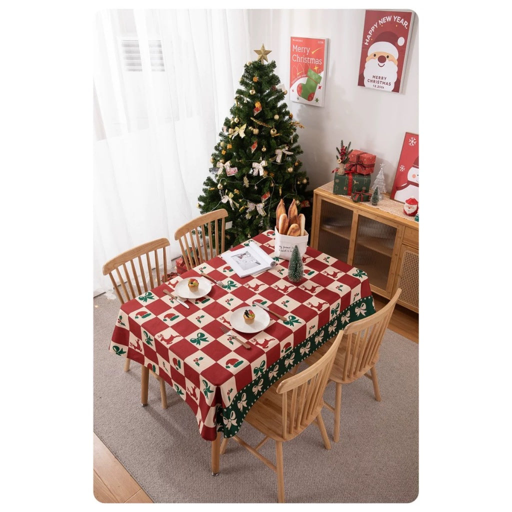 Taplak Meja Makan Natal Alas Meja Makan Kain Dekorasi Christmas