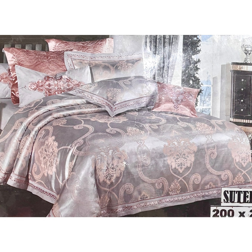 Bed Cover Pengantin Sutera Silk Import  - Extra King Size 200x200x40cm
