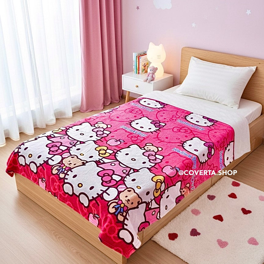 Selimut Bulu Karakter Anak Premium 120x200 Selimut Travel Anak Lembut