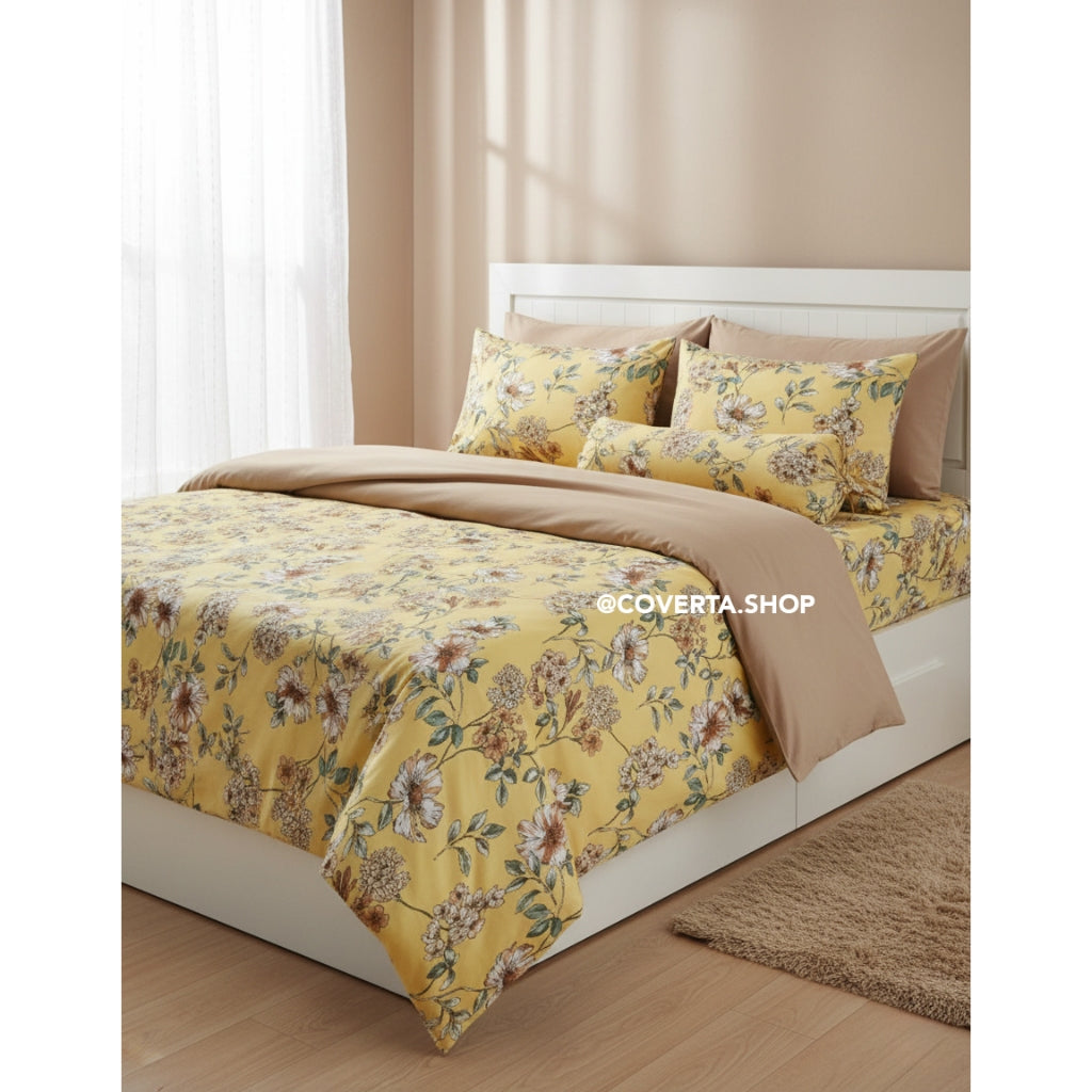 Bed Cover Set Katun Jepang - Single Size -  90x200 / 100x200 / 120x200 - Nyaman & Lembut - Sprei Katun Jepang Berkualitas Terbaik