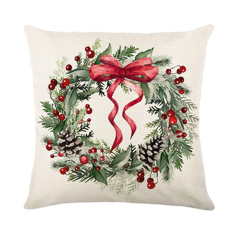 Sarung Bantal Sofa Natal Christmas | Sarung Bantal Hias Dekorasi Natal 45x45cm