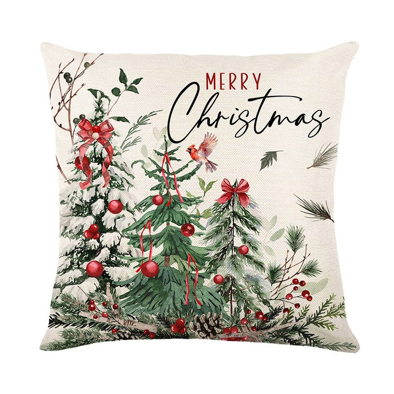 Sarung Bantal Sofa Natal Christmas | Sarung Bantal Hias Dekorasi Natal 45x45cm