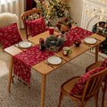 Table Runner Natal Christmas Doodle - Taplak Meja Panjang Estetik Dekorasi Natal