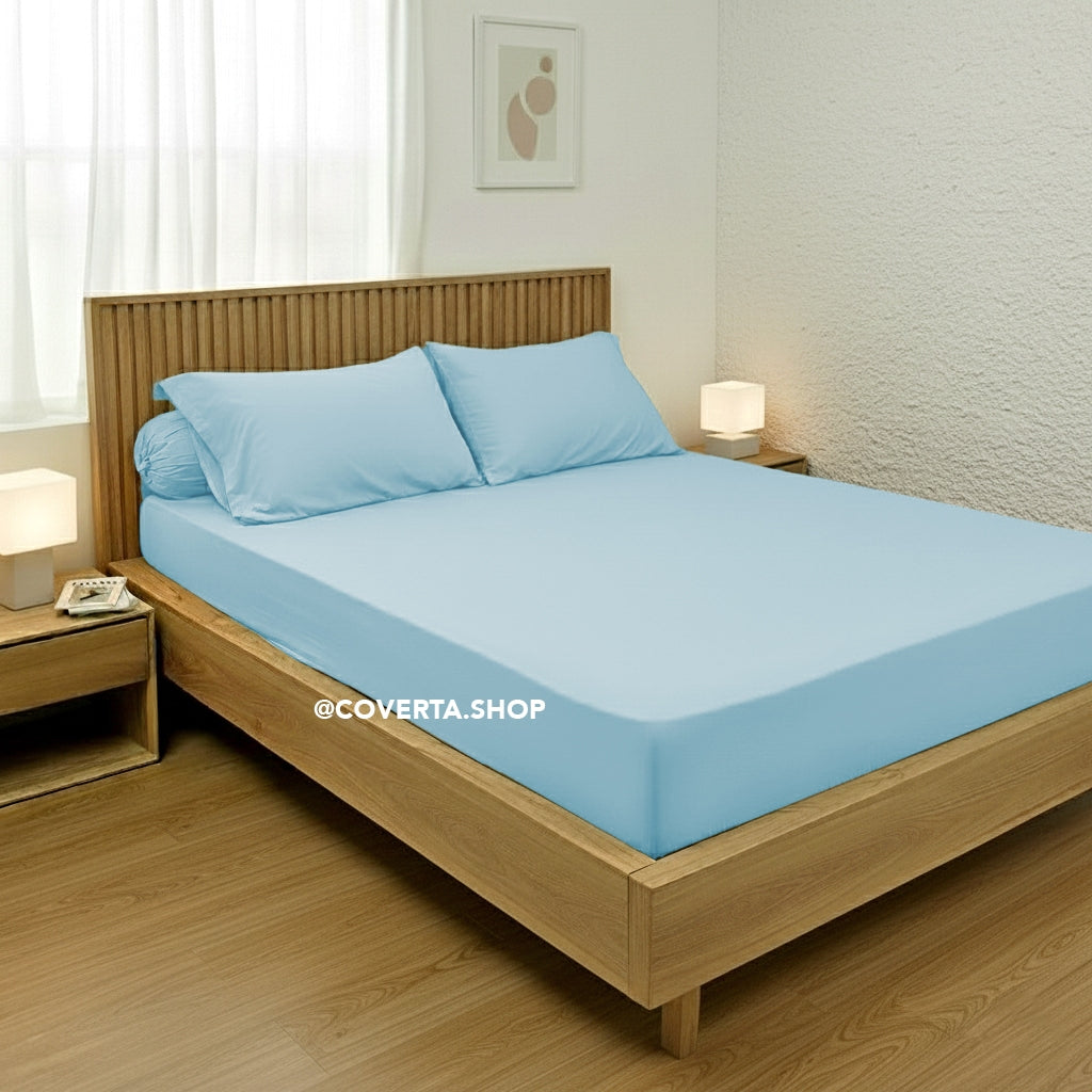 Sprei Hotel Polos Warna Katun 160/180/200x200x30cm