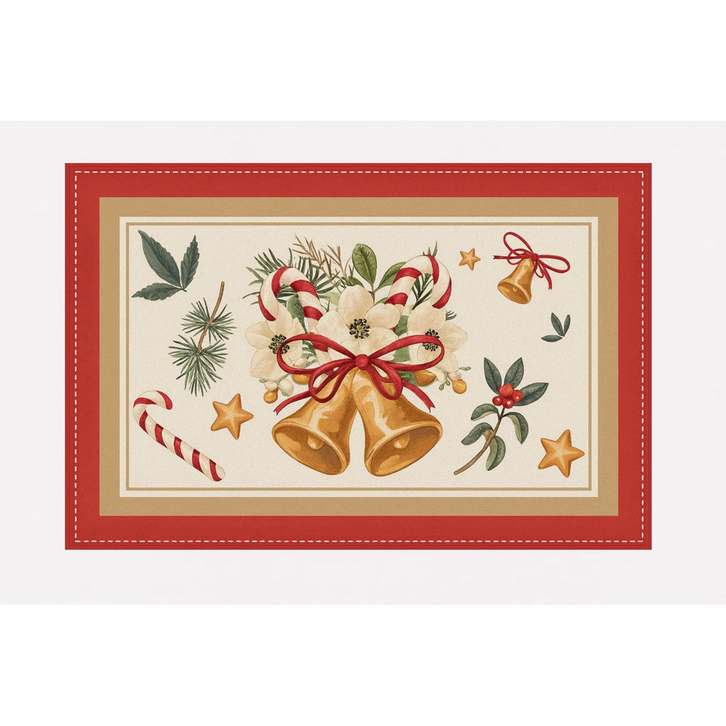 Tatakan Alas Piring Meja Makan Placemat Christmas Motif Nutcracker Dekorasi Natal