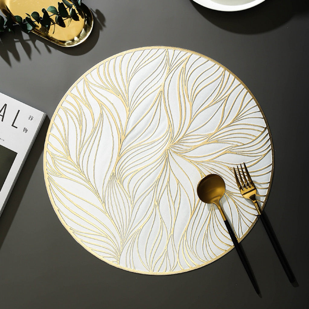 Placemat Waterproof Aesthetic | Tatakan Piring Anti Noda | Table Mat Elegant | Alas Meja Makan