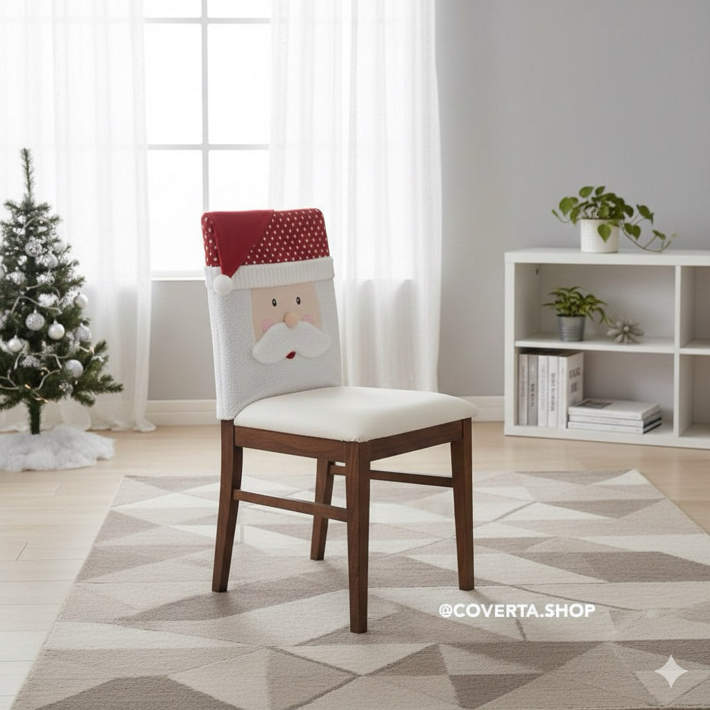 Cover Kursi Natal Premium Santa | Sarung Kursi Christmas Dekorasi Rumah