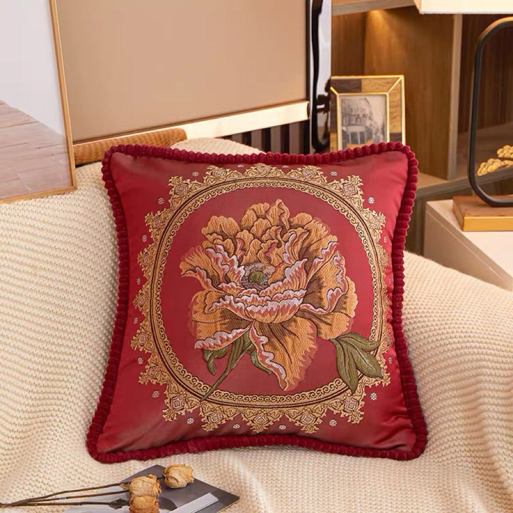 Sarung Bantal Kursi Sofa Belgi Classic Flower 45x45cm