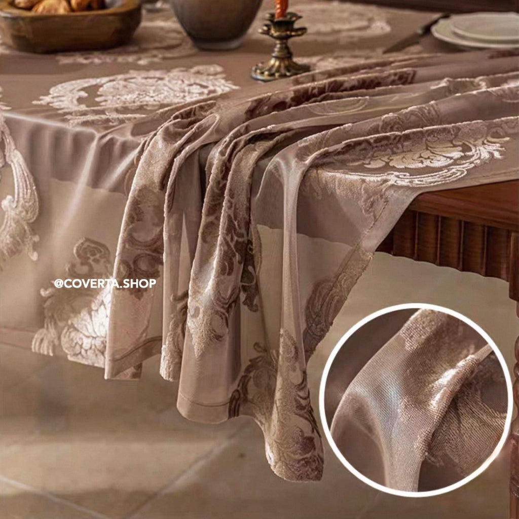 Taplak Meja Makan Royal Premium Motif Klasik | Taplak Meja Makan Elegan & Estetik
