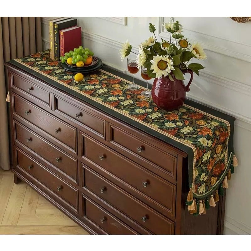Table Runner Jardin Alas Meja Makan Estetik Motif JARDIN