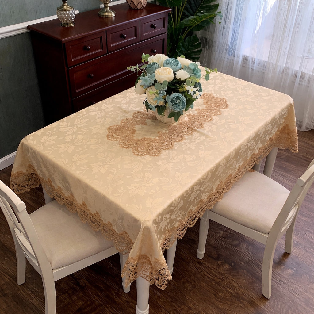 Taplak Meja Makan Bordir Segi 150x220cm (6-8kursi) (Sarung Kursi tidak termasuk)