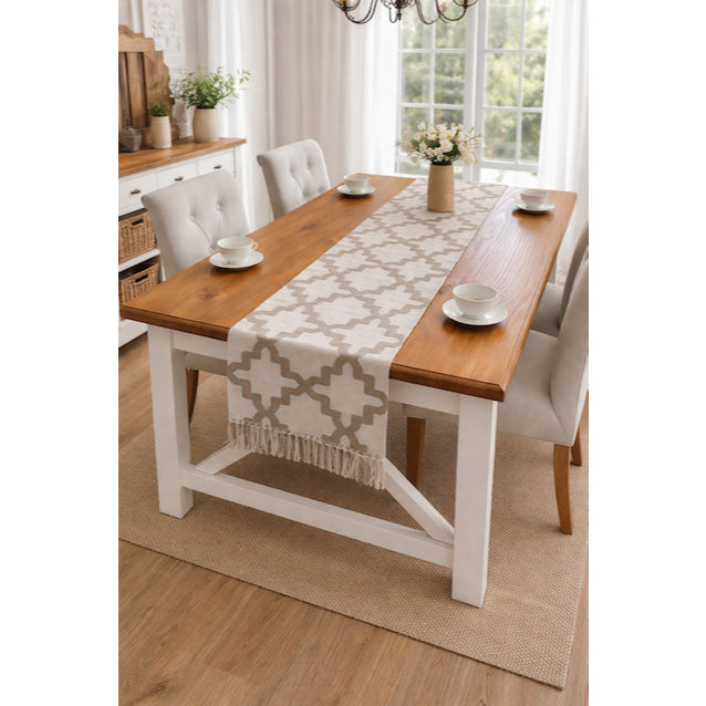 Table Runner Rumbai Tenun Heritage | Taplak Meja Panjang Elegan